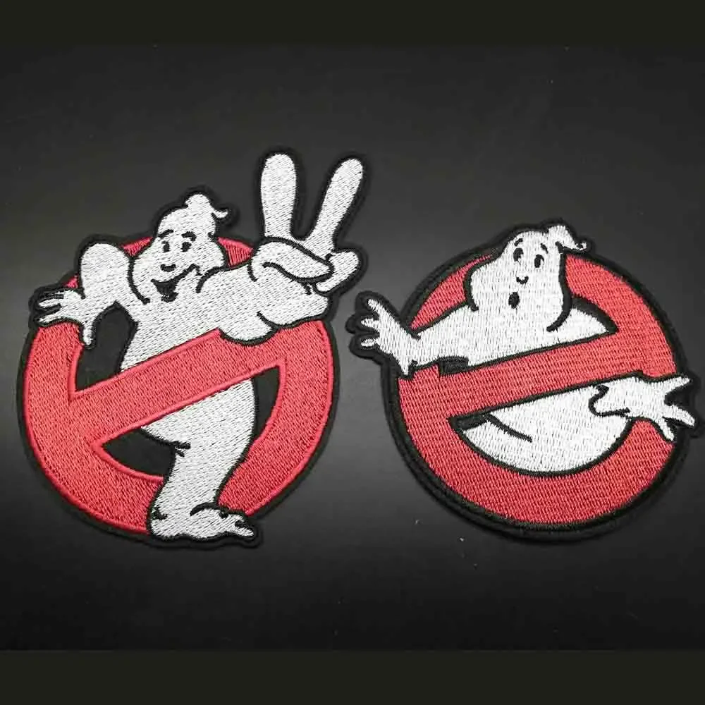 Ghostbuster Tactical Embroidered Patches Iron on Punk Patch for Clothes Stickers Horror Movie Morale Badge Backpack Accessory