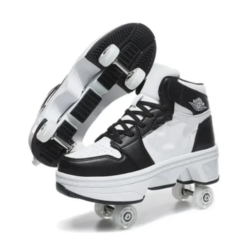 Chaussures de mode avec roues, patins à roulettes réglables pour femmes, baskets à roulettes