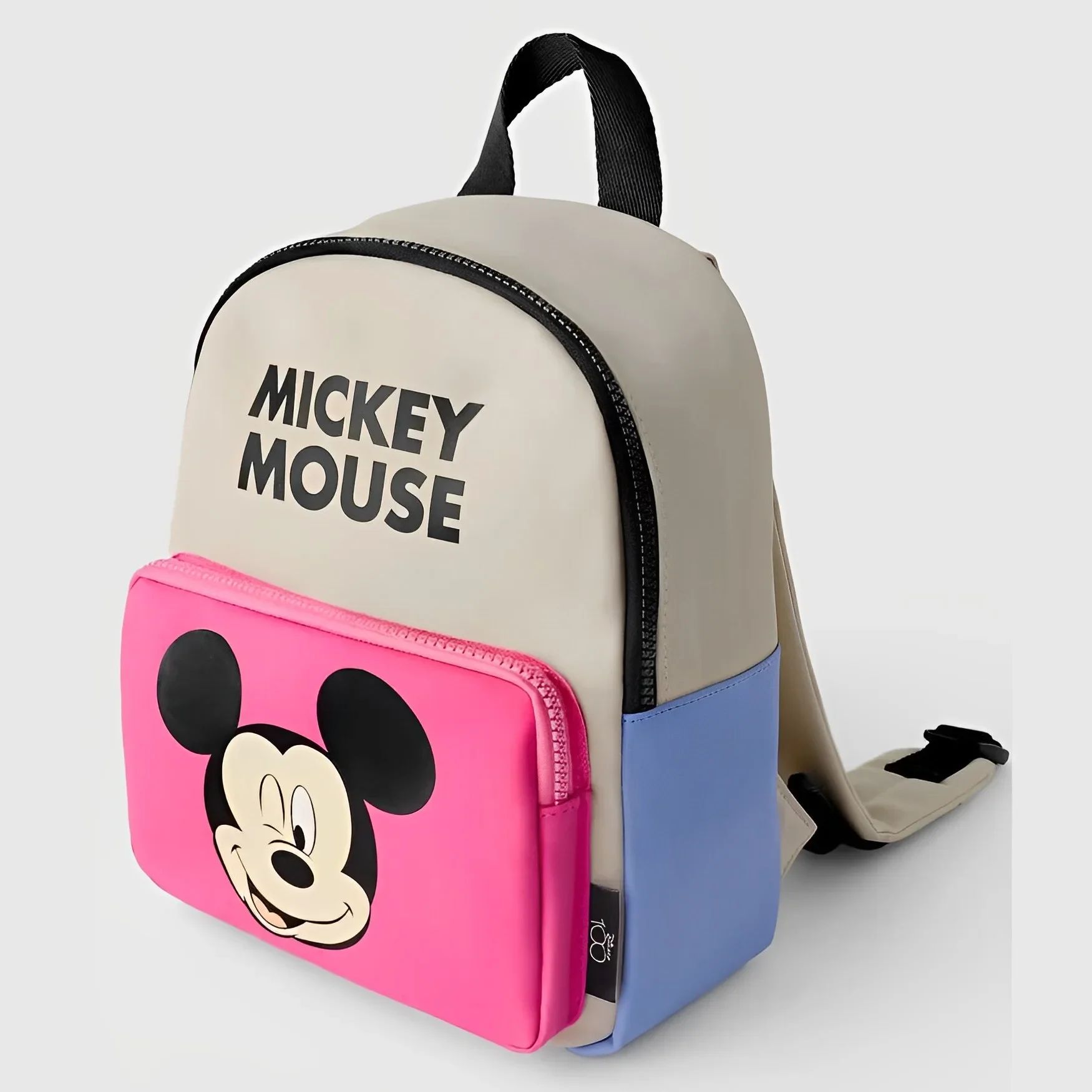 2025 Disney Mickey Mouse Cartoon Fashion Backpack Women's Minnie Canvas School Bag Fashion Large Capacity Backpack Girls Mochila