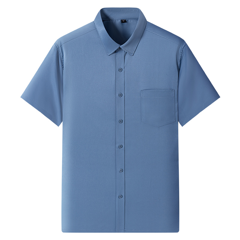 Camicie da uomo antirughe Maniche corte Camicie eleganti da uomo Slim Fit Camisa Social Business Camicetta Tasca Camicia bianca 6XL 7XL
