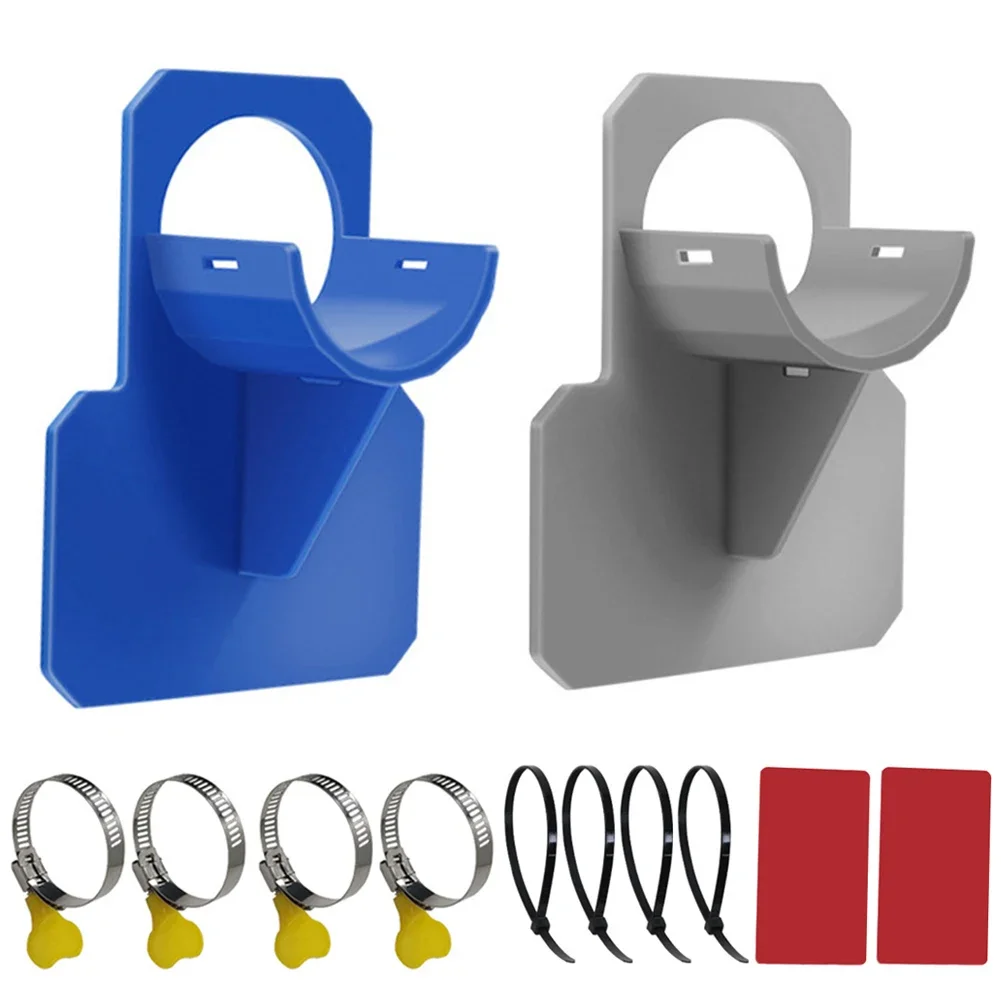 2PCS Swimming Pool Pipe Fixing Holder Support for Intex Above Ground Pool 30-38mm Hose Outlet Mount Bracket with Cable Tie Clamp