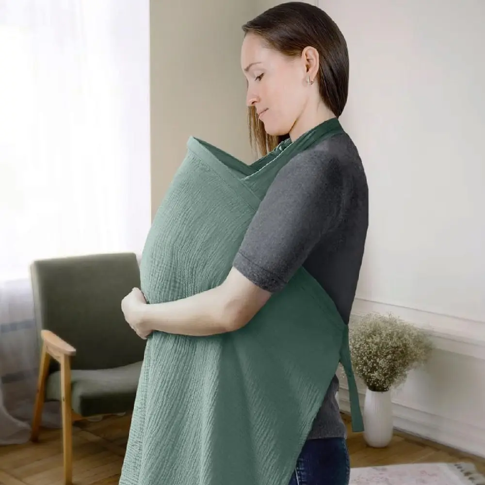 Mãe Outing Amamentação Capa, bebê alimentação enfermagem capas, privacidade respirável ajustável, decote arco
