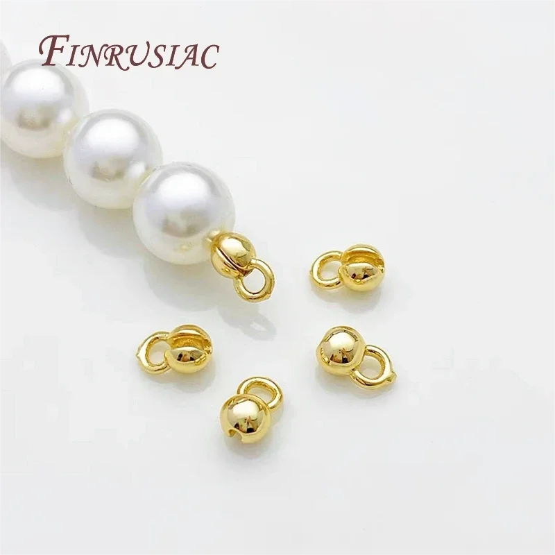 10 個/20 個卸売 3 タイプ 18 k リアルゴールドメッキエンドキャップビーズジュエリー作成、手作り DIY ジュエリー作成ビーズエンドヒント