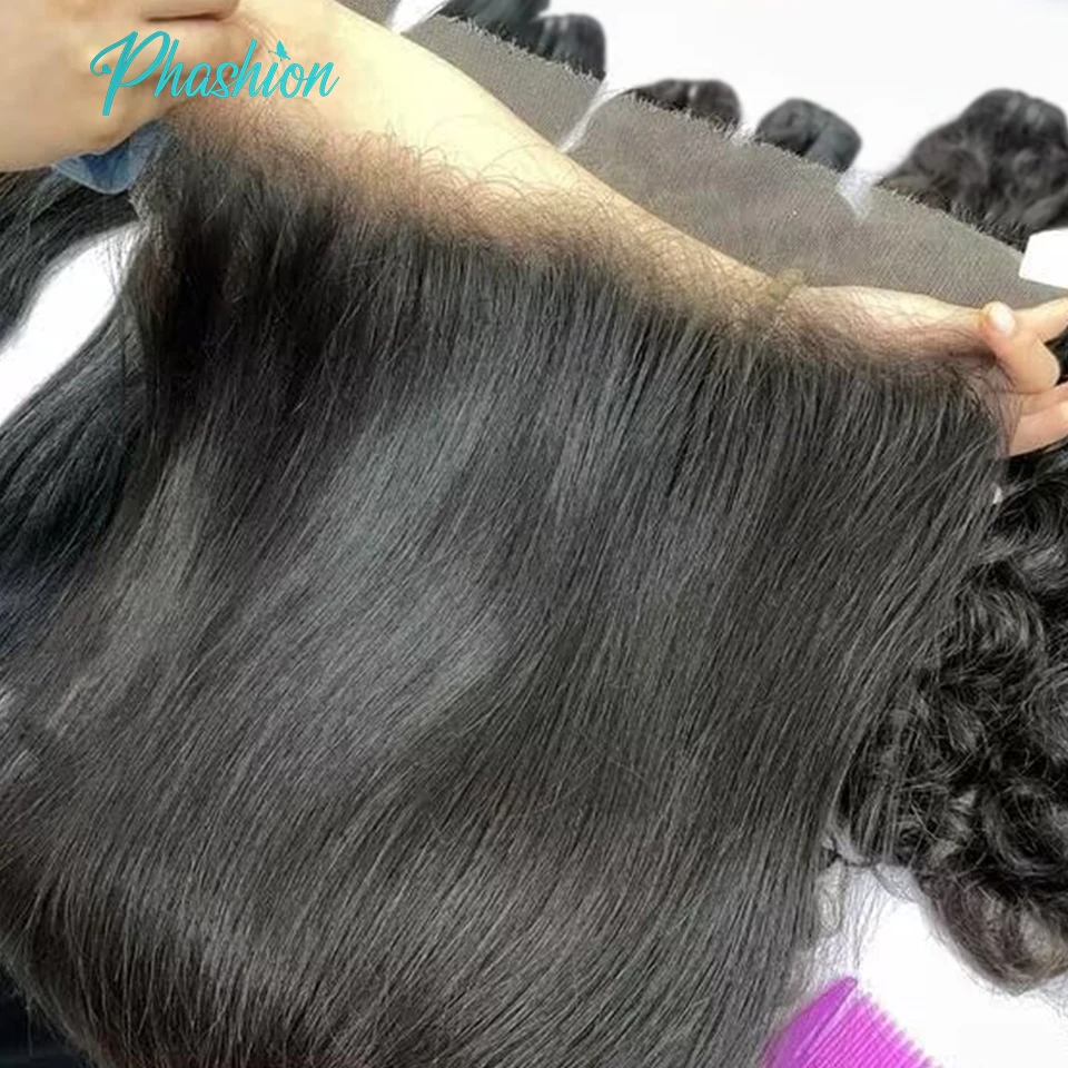 Phashion real hd completo longo 13x4 renda frontal apenas kinky curl em linha reta solta onda de água profunda suíça orelha a orelha fechamento cabelo humano