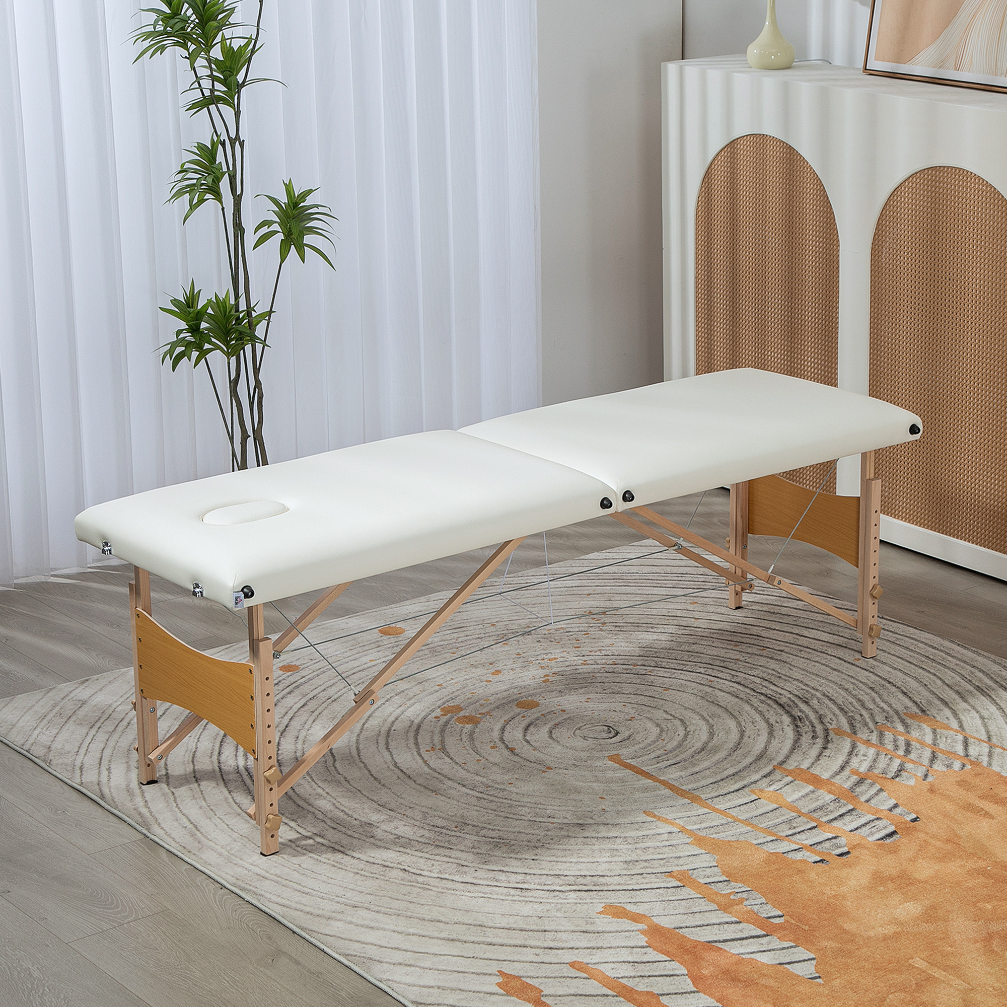 Homcom Table de massage pliante avec appui-tête 186X60X58-81 cm