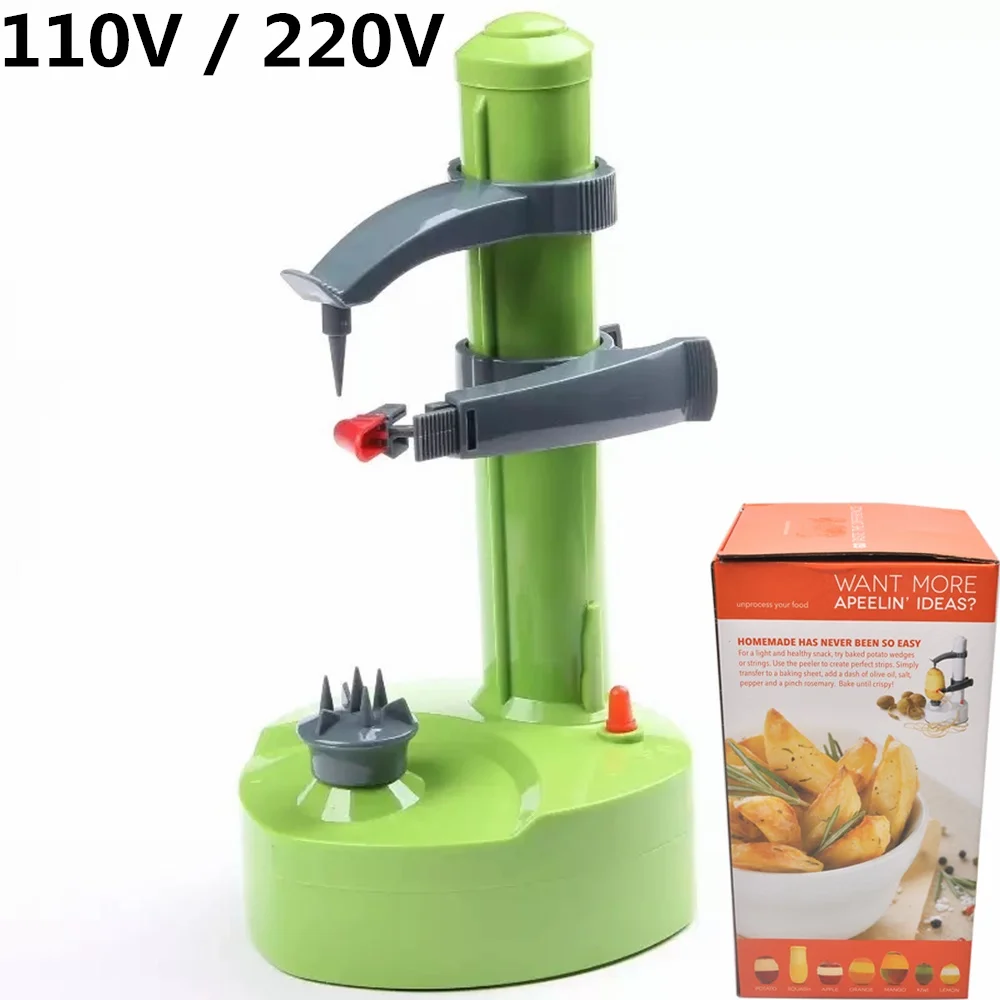 Automatic Potato Peeler Electric with 3 Blades 220V 110V Peeler Apple Paring Machine Kitchen Corer Cutter For Vegetable Fruits
