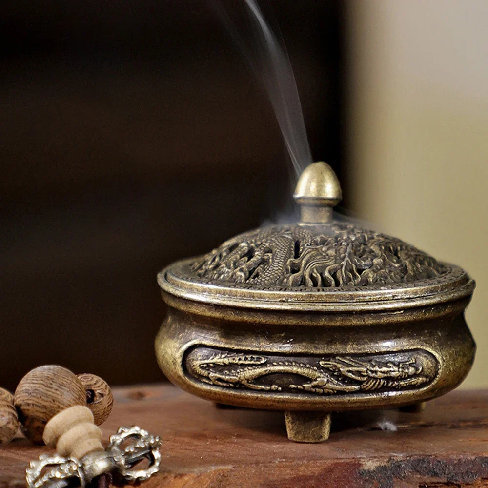 1PC Longfeng Fingertip Stove, Three-Legged Small Incense Burner, Non-Stick Powder Tray, Creative Aromatherapy Burner