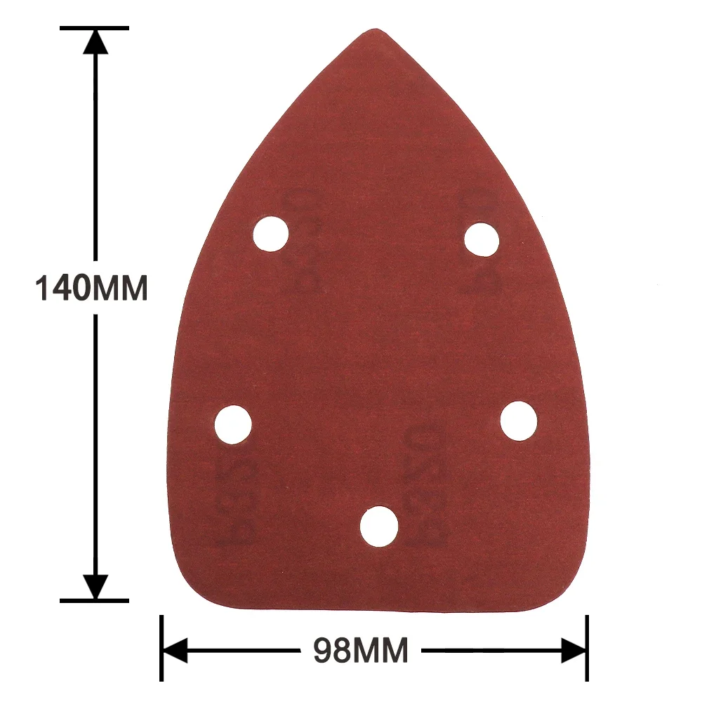 Papel de lija autoadhesivo, lijadora triangular, gancho de papel de arena, disco de papel de lija, herramientas abrasivas para pulir grano 40-1000, 25 uds.