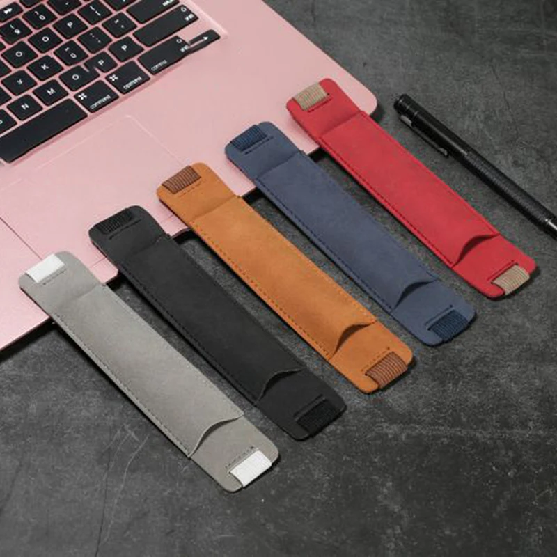 Portalápices con banda elástica ajustable, Funda de cuero PU para bolígrafo, funda elástica para cuaderno, 8-1,5 pulgadas, desmontable