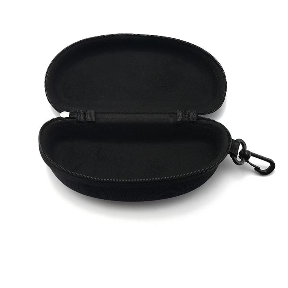 1pc 2025 novos esportes anti óculos caixa eva zíper caixa oxford pano óculos caixa gancho portátil