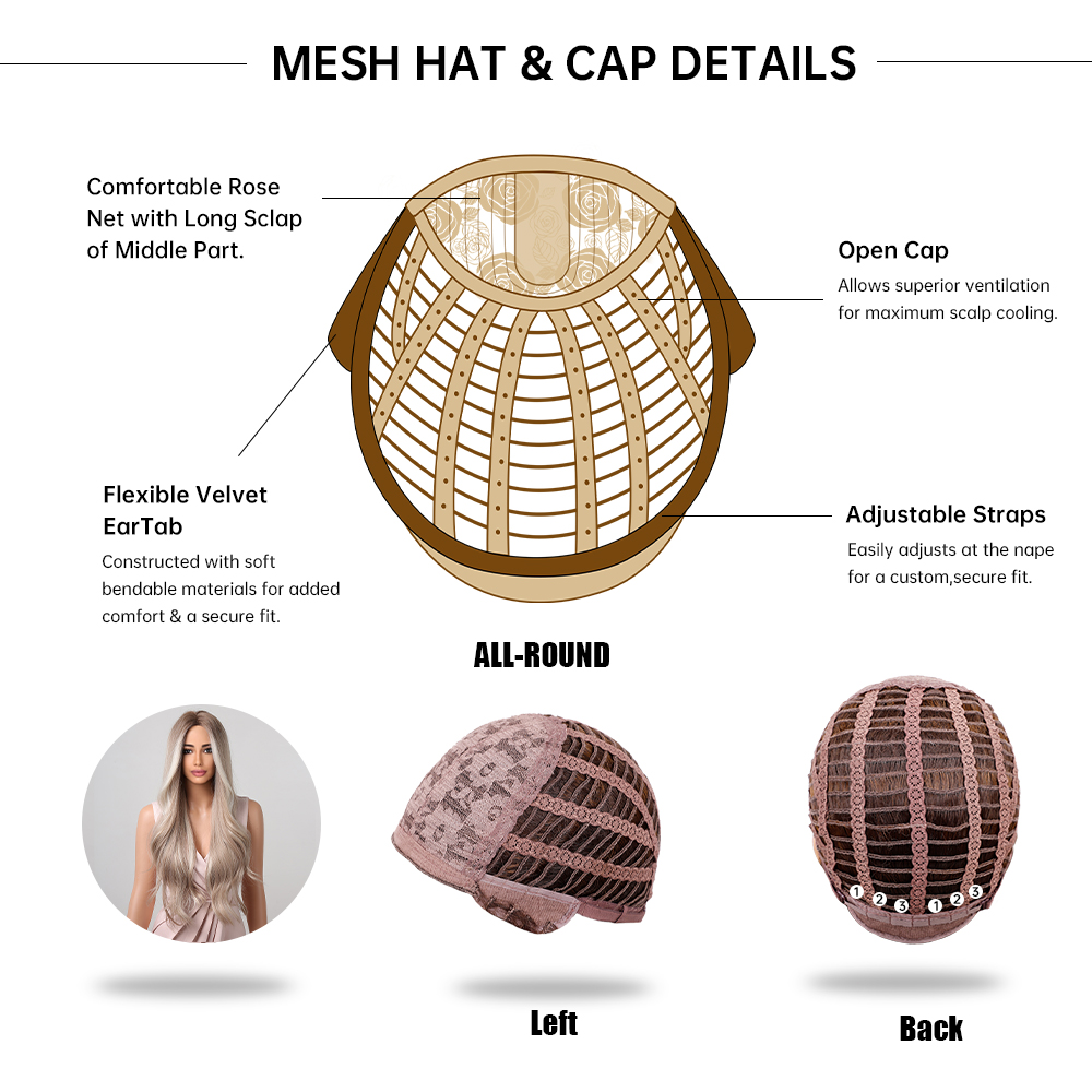 Alan eaton platina loira com destaque branco raízes escuras perucas de cabelo sintético para mulheres longo ondulado peruca cosplay resistente ao calor