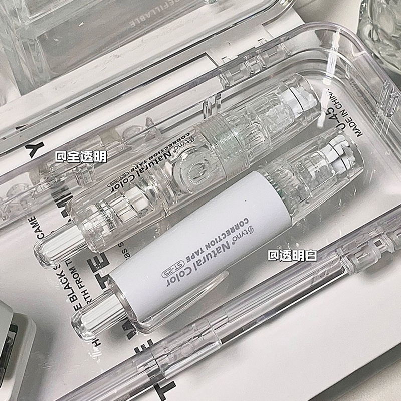 1pcs Creative Large-capacity Transparent Correction Tape Portable Replaceable Core Correction Tape Office Stationery Supplies