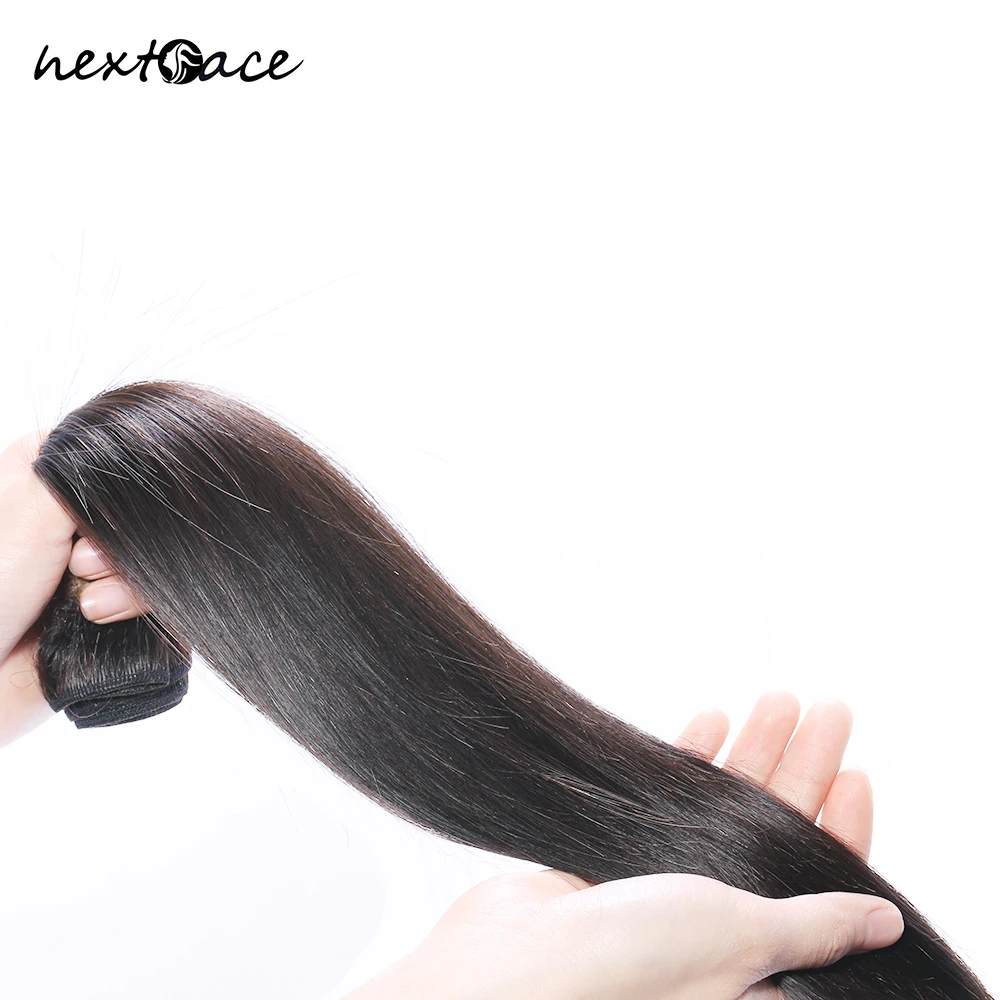 NextFace 20 22 24 26 28 Inch Tóc Bó Xương Thẳng Tóc Dày Bó Tóc Tự Nhiên Ấn Độ Tóc Dệt remy Phần Mở Rộng