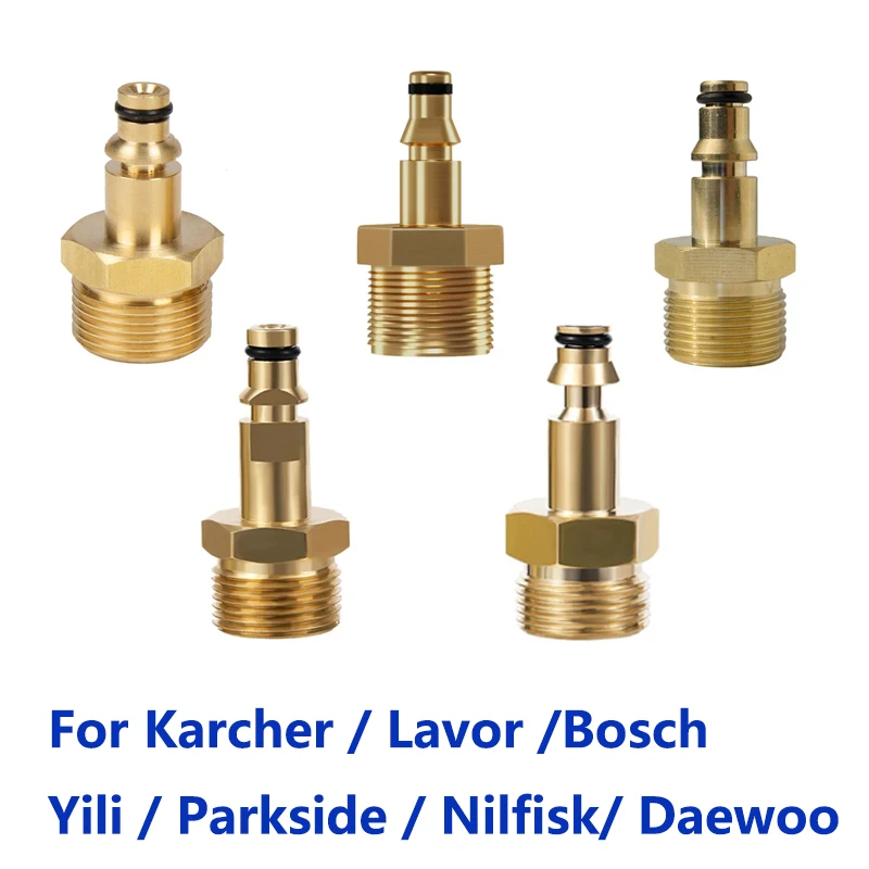 M22 14MM 피팅 호스 커넥터 고압 세척기 호스 어댑터 교체 부품 및 Karcher Lavor Bosch 용 액세서리