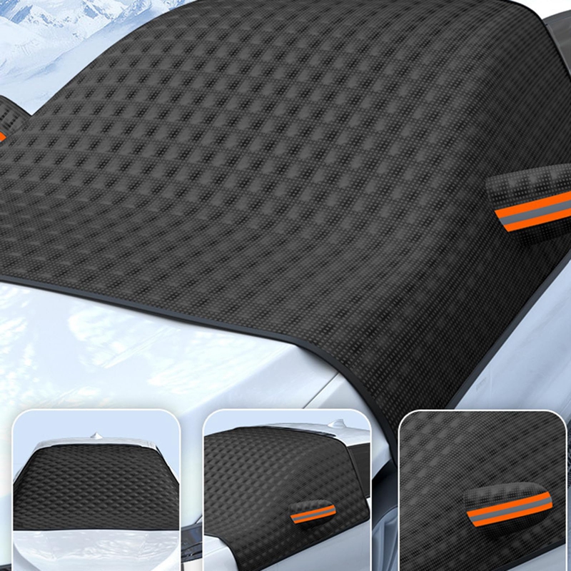 Leiboo-車のフロントガラスカバー,防水スノーシールド,屋外日よけ,ハーフプロテクターカバー,フロントウィンドウサンシェード,ウィンターサンシェード