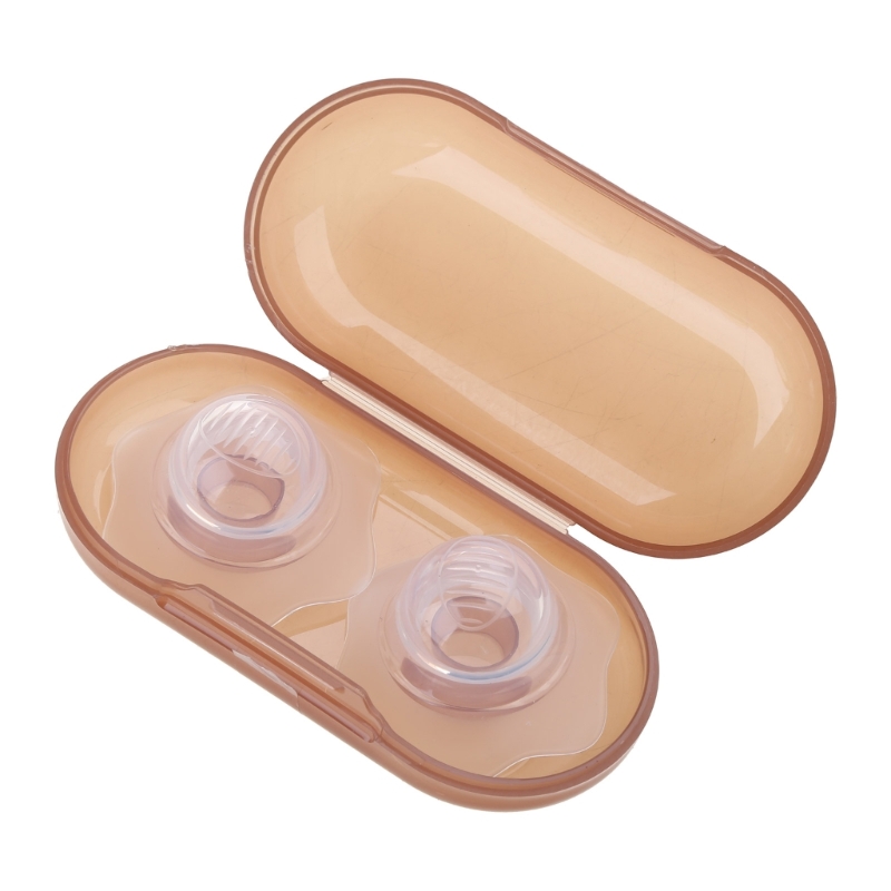 2 Teile/para für Silber Silikon Nippel Corrector Blütenblatt-förmigen Extractor Tragbare Antibakterielle Invagination Decke