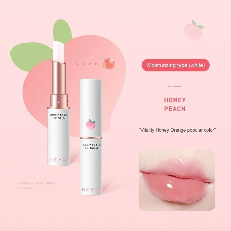 HEYXI 피치 립밤 체인지 립스틱 롱래스팅 모이스춰라이징 립 케어 2g