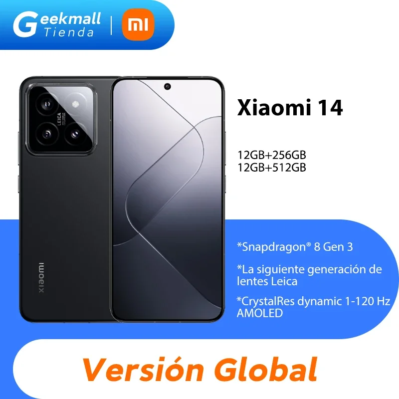 【Marchio+】Versione globale Xiaomi 14 Snapdragon ®   8 Gen 3 Smartphone 1,5K 6,36" Display AMOLED IP68 NFC 50MP Fotocamera Leica