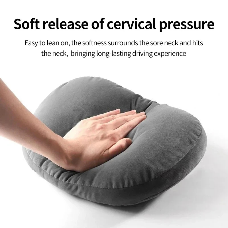 Travesseiro de pescoço para assento de carro, travesseiro protetor de algodão com memória automática, suporte universal para cabeça de carro para cadeira de jogos