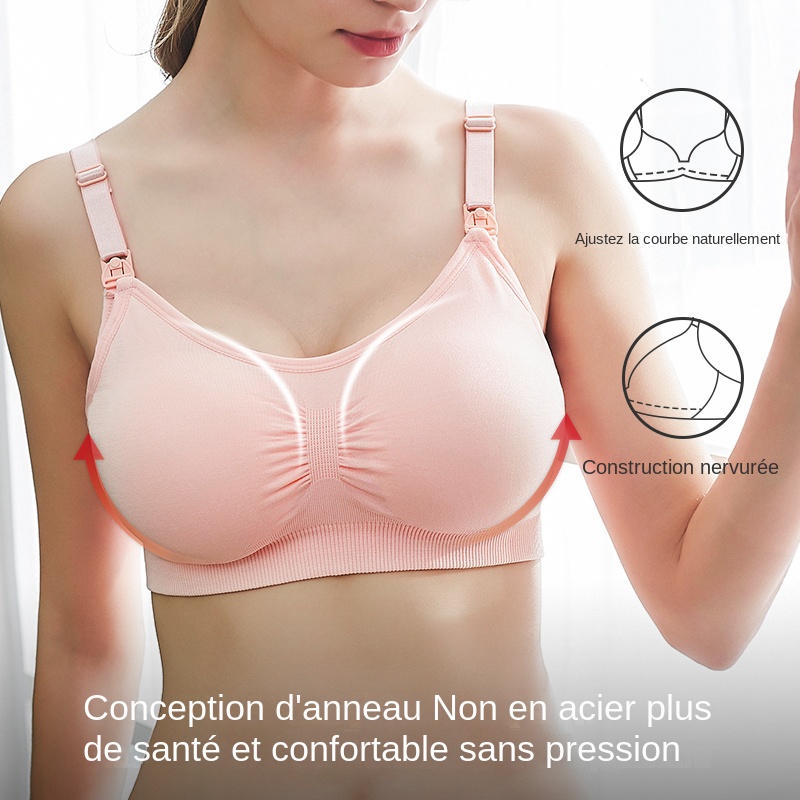 Soutien-gorge d'allaitement grande taille de haute qualité, sous-vêtements d'allaitement respirants pour femmes, soutien-gorge de maternité sans couture, Push Up