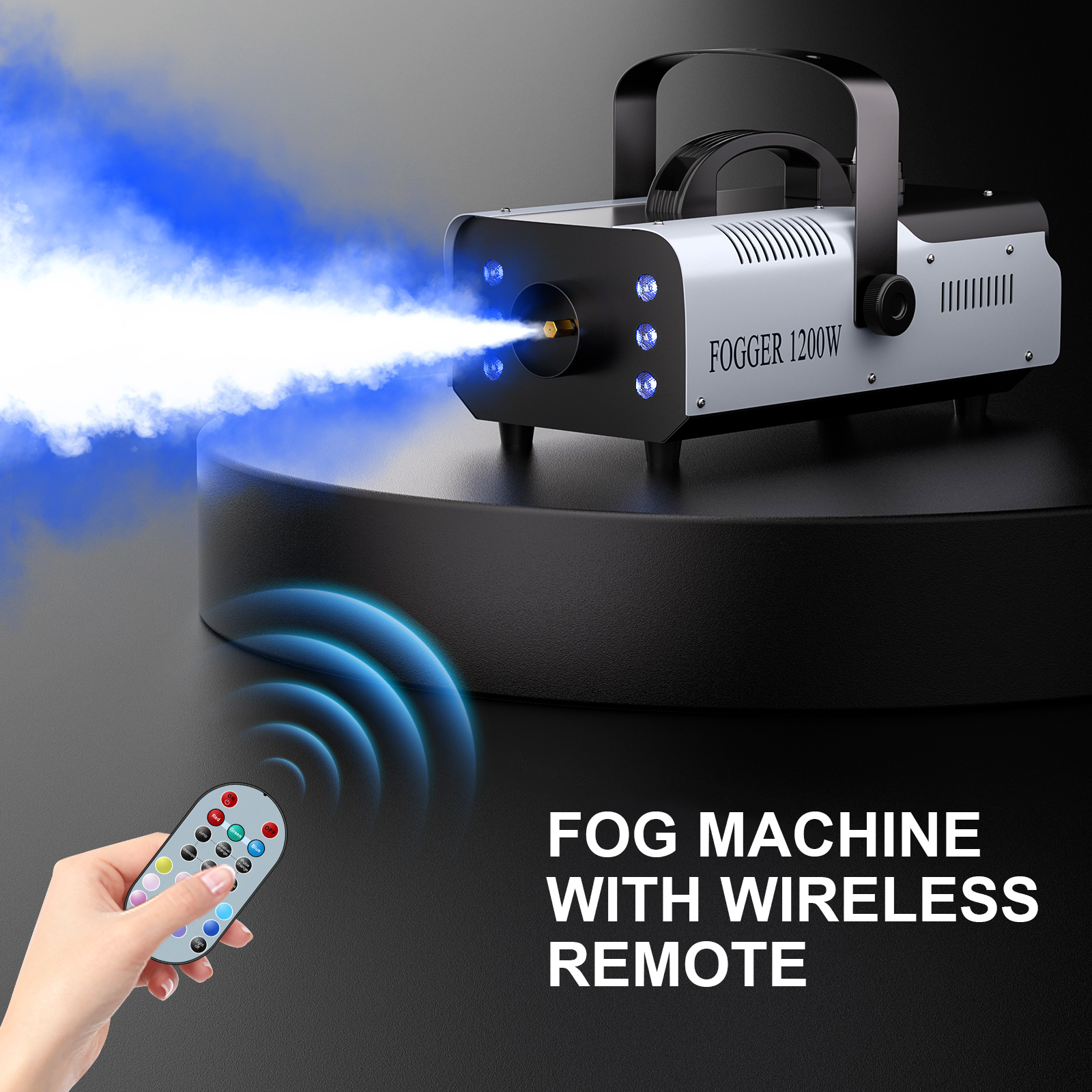 Somspot 1200W RGB LED Rook Rookmachine Haze Generator Op afstand bestuurbare rookmachine Podiumeffectapparatuur voor DJ Disco Party