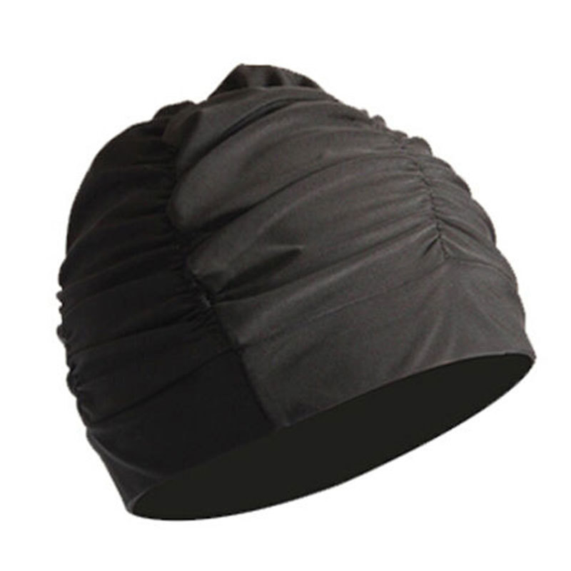 Gorro de natación Unisex para mujer y niña, gorro de baño de pelo largo, gorro de natación elástico, tamaño libre, piscina, deporte, turbante de nailon elástico