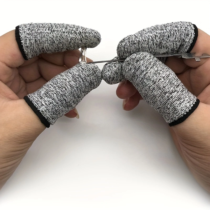 10 ชิ้น Anti - Cut Finger Cover Finger Protector ความแข็งแรงสูงความปลอดภัยยืดหยุ่น Anti Cut ปลายนิ้วถุงมือครัวเครื่องมือ