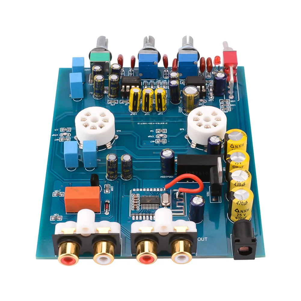 Bluetooth真空管プリアンプ6j5,発熱,ne5532アンプ,トーンコントロールパネル