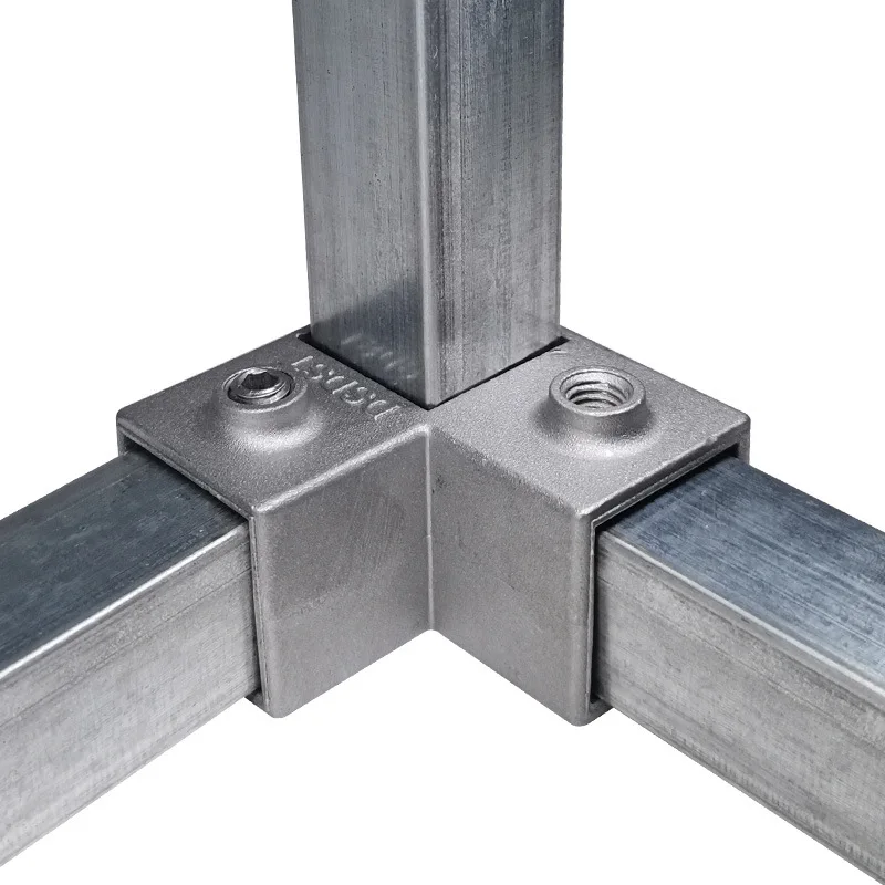 20X20mm Square Pipe Connector Buckle Elbow Pipe Plug Fixed Buckle Flange Seat Square Steel Square pipe fitting joint
