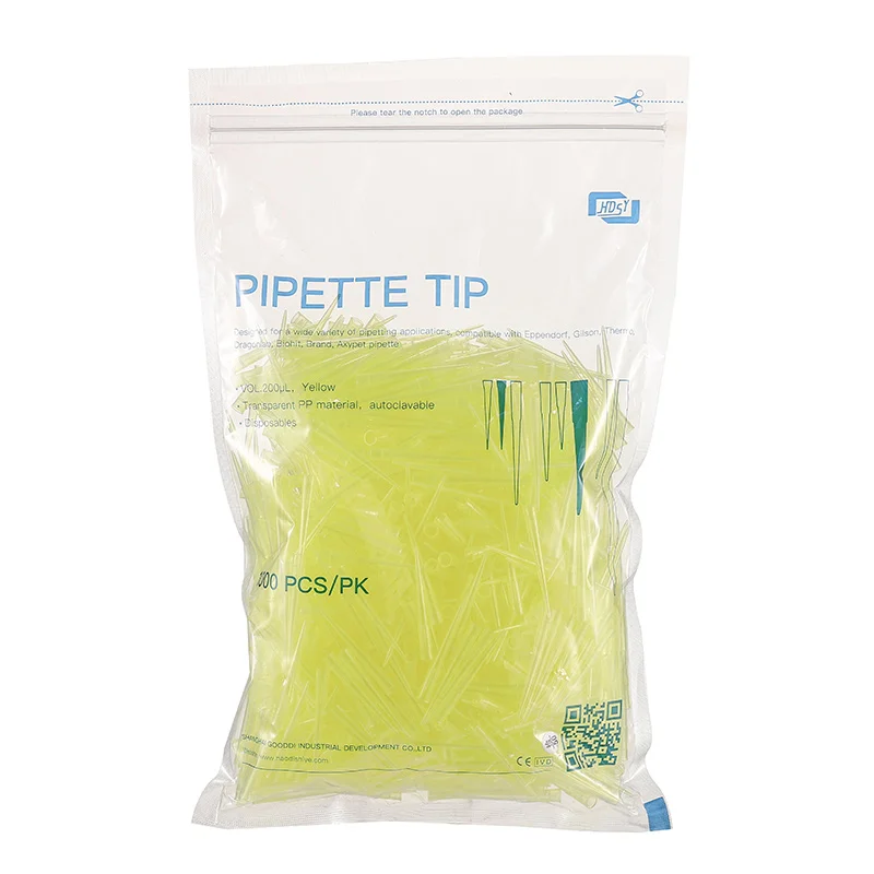 1000 Pz/borsa 200ul PP Puntali Per Pipette In Plastica per Dispenser Micropipette Lab Liquido Pipetta Puntali Per Pipette