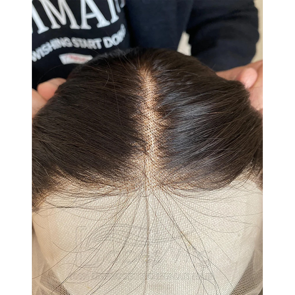 Natural macio curto bob ombre marrom onda do corpo 5x5 base de seda peruca de cabelo humano judeu cabelo do bebê hd laço cabelo europeu preplucked