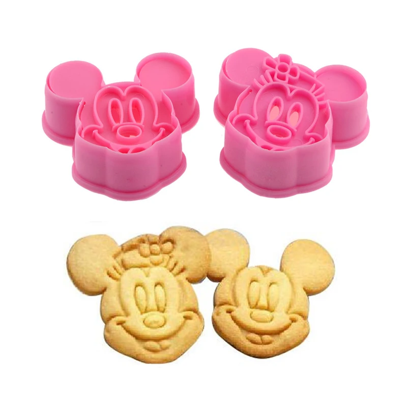 Disney Mickey Maus Backen 3D Form DIY Backen Cookie Kuchen Reis Ball Form Cartoon Tier Kunststoff Form Geburtstag Party Dekoration