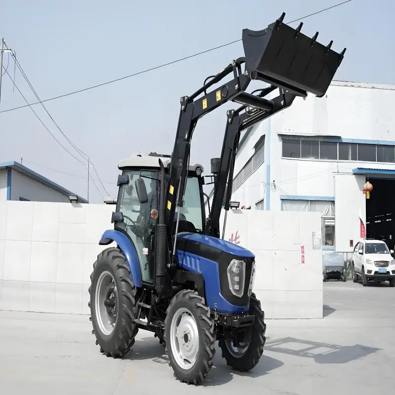 Tomada de fábrica personalizada 100hp 4wd trator de roda agrícola agricultor motoculteur agricultura cabine de cabine de ar condicionado de luxo