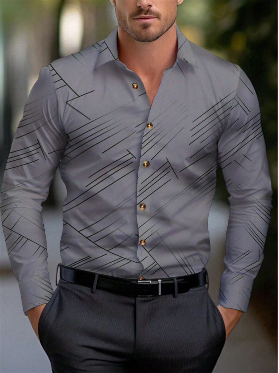 Camisas hawaianas de manga larga con solapa a rayas para hombre, ropa con botones para vacaciones, moda informal, cómoda, 20224, XS-6XL, 10 colores