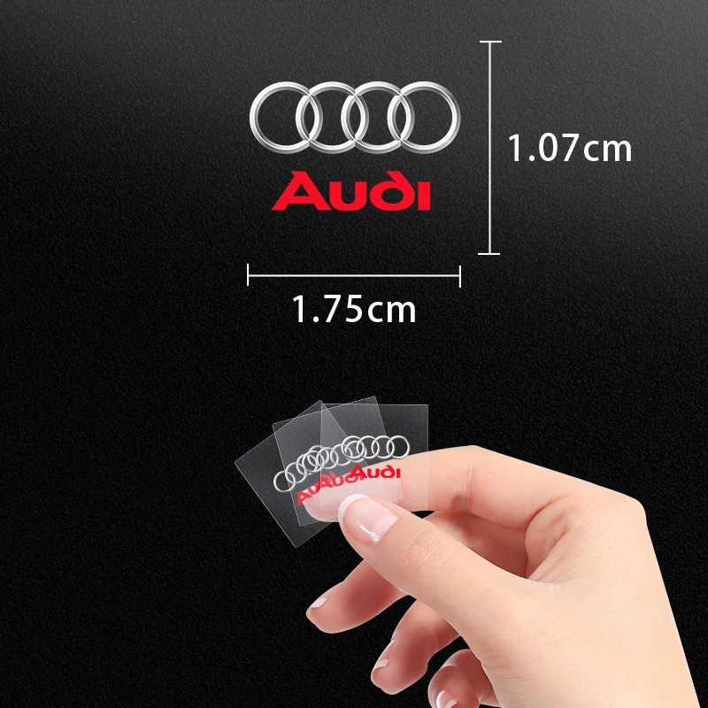 Pegatina Interior de coche, calcomanías de control Central, insignia emblema para Audi sline A4 B7 B8 B9 A3 8P 8V 8L A5 A6 C6 C5 C7 4F A1 A7 A8 Q2 Q3