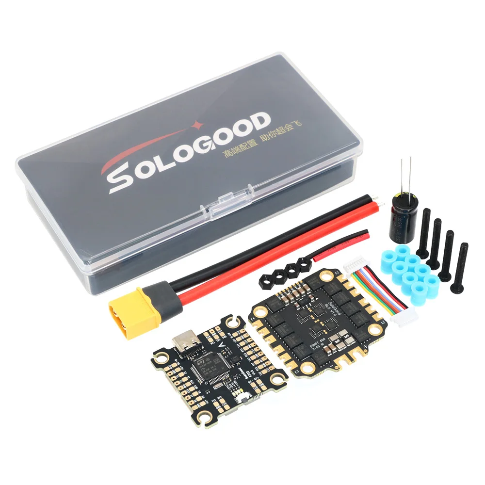 SoloGood F722 60A Stack ICM42688P F722 Flight Controller BLHELI_S 60A 4in1 ESC 30.5X30.5mm 2-6S for FPV Freestyle Drones Parts