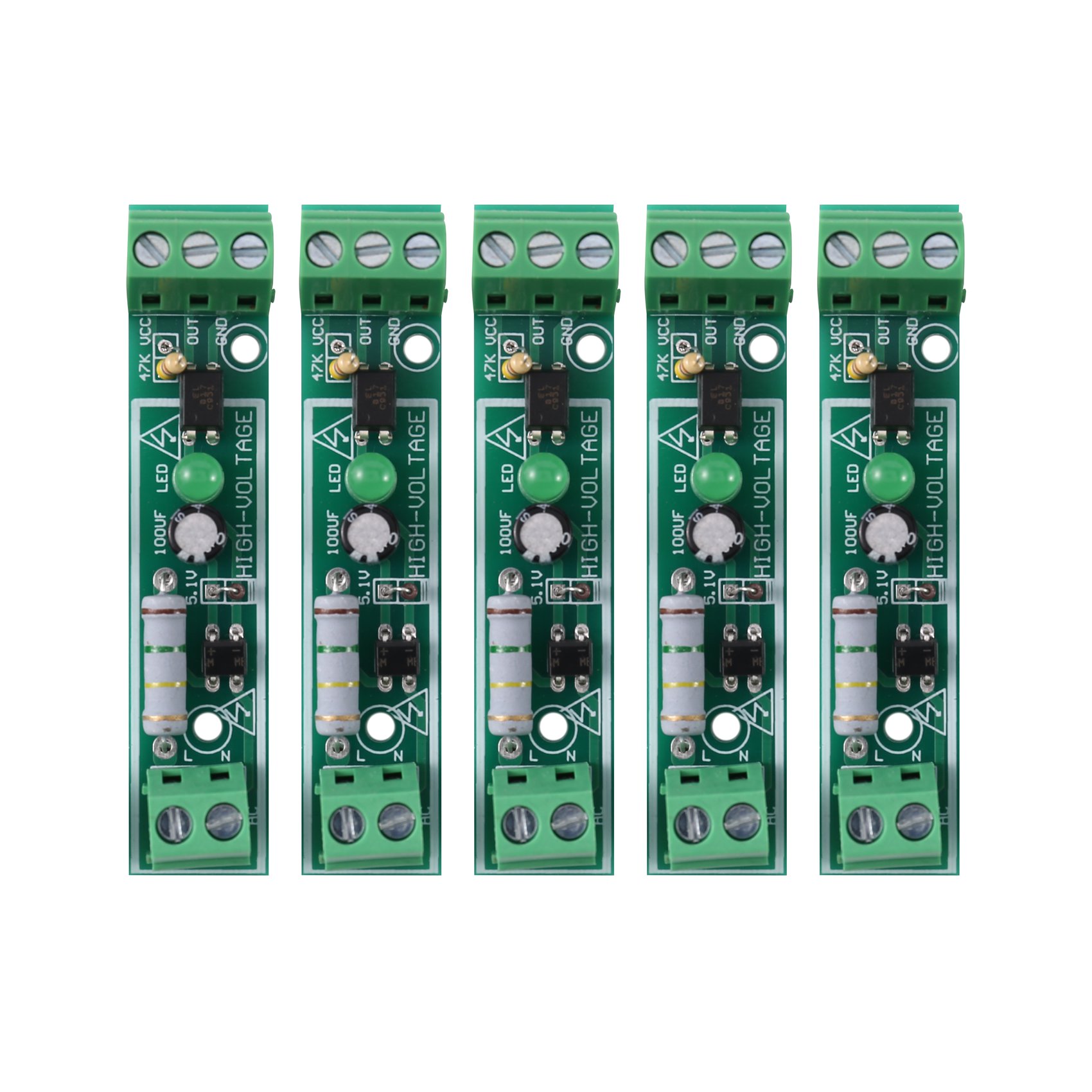 5 Stück Wechselstrom 220V Optokoppler Isolation modul Spannungs detektor platine ttl 3-5V scm Prüfung für Mikro controller adaptive plc