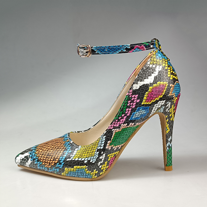 Aphixta 7Cm 10Cm 12Cm Gót Khóa Nữ Mũi Nhọn Bơm Bằng Sáng Chế Giày Da Đế Giày Cao Gót Công Sở Tặng Bơm siêu Size Lớn 33-50