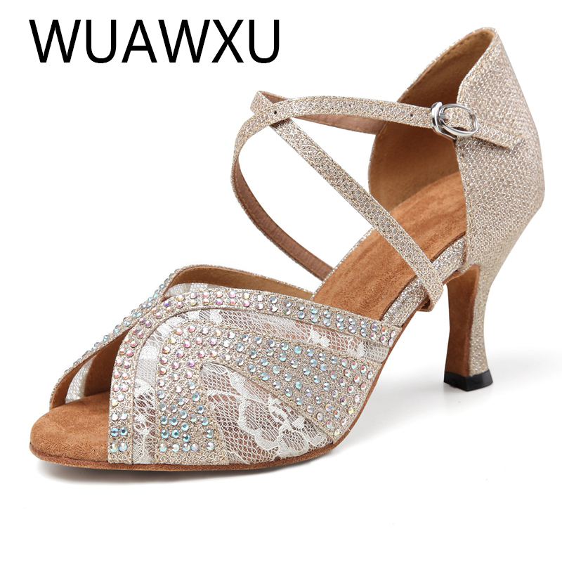 NATASHA-zapatos de baile latino para mujer, calzado de baile para fiesta, actuación, tacones de 5-10cm