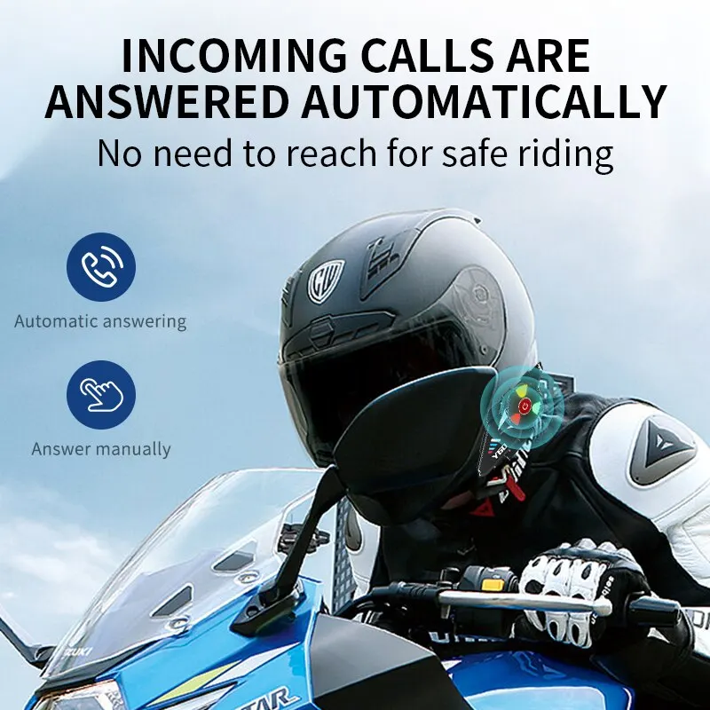 Y60オートバイヘルメットBluetoothヘッドセットワイヤレス防水ハンズフリーコール音楽v5.3イヤホンライダーモトカラーライトヘッドフォン