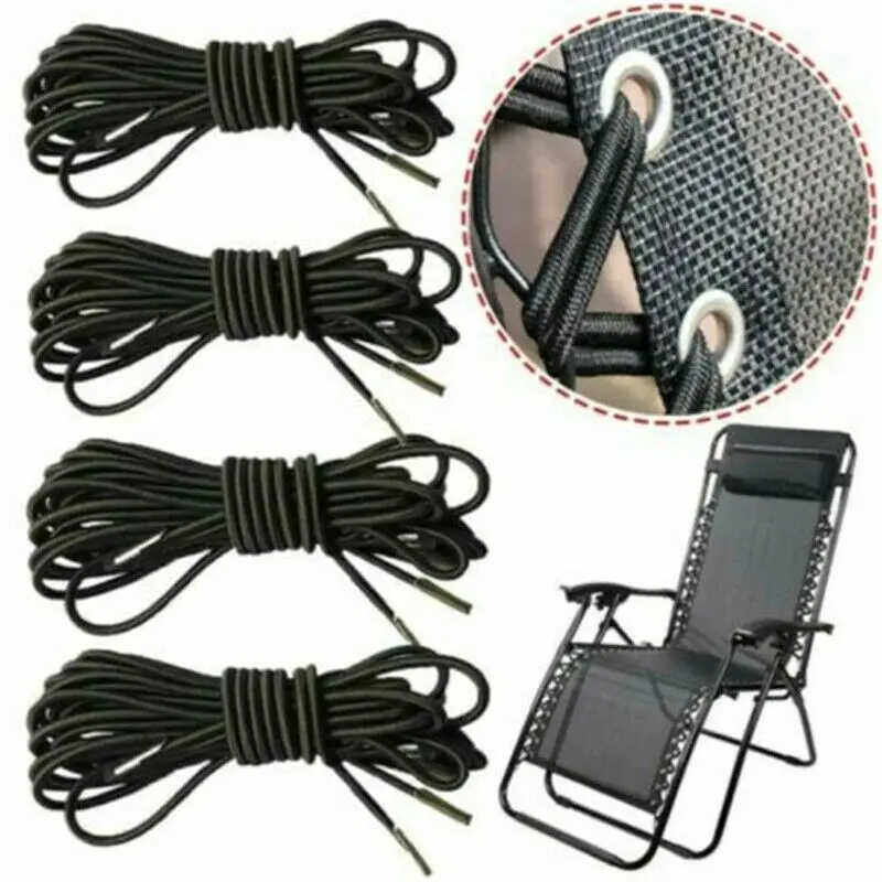 4ชิ้น/เซ็ต Universal Sun Lounger เชือกสายเปลี่ยน Recliner เก้าอี้ยืดหยุ่นเชือกสวน Zero Gravity เก้าอี้