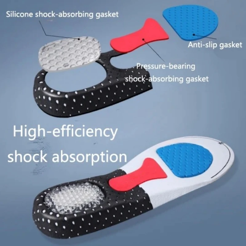 Solette per scarpe con supporto plantare ortopedico traspirante tagliabile per uomo Donna Morbido cuscino da corsa Cuscino in gel memory con assorbimento del sudore
