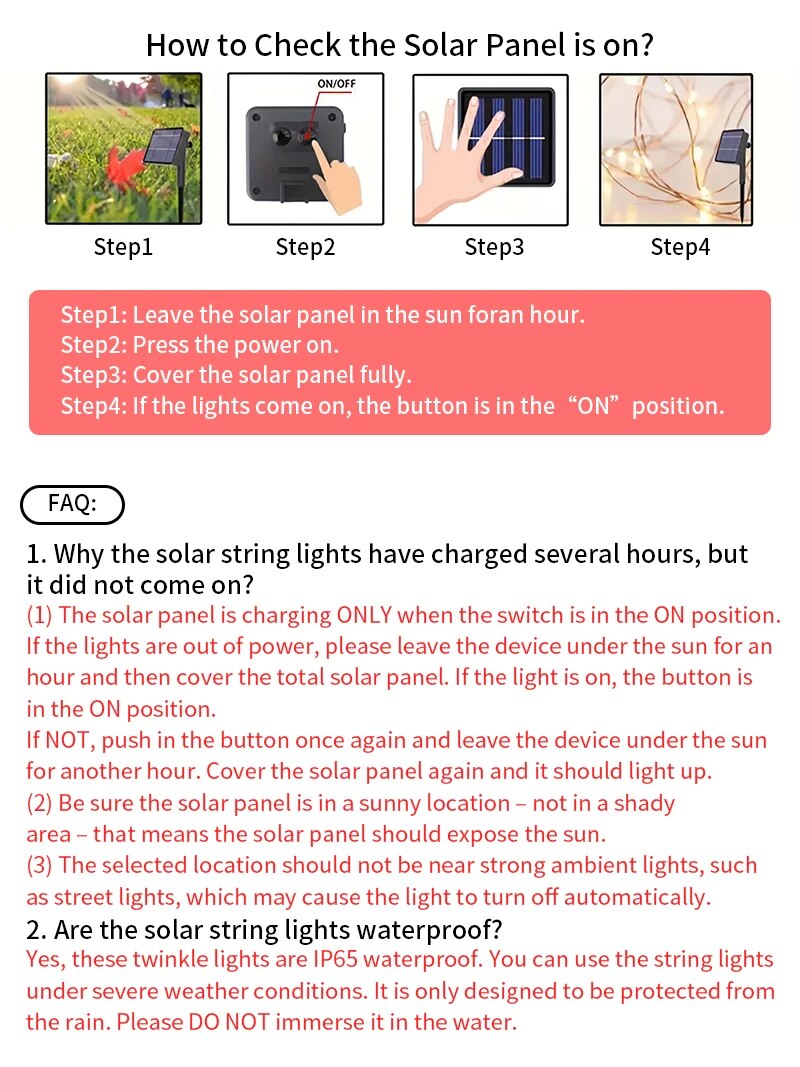 1 Set di filo di rame impermeabile a 8 modalità per esterni con stringa di luce solare, luce da fiaba, luce natalizia, utilizzata per il giardino all'aperto