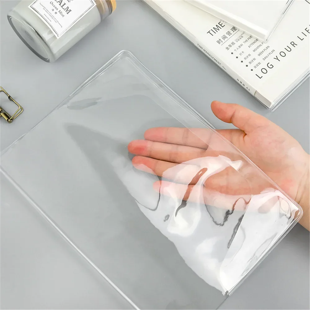 ปกเคสโทรศัพท์กันกระแทกโปร่งใส PVC กันน้ำสำหรับ A6 A5สมุดวางแผนไดอารี่ปกอุปกรณ์สำนักงาน