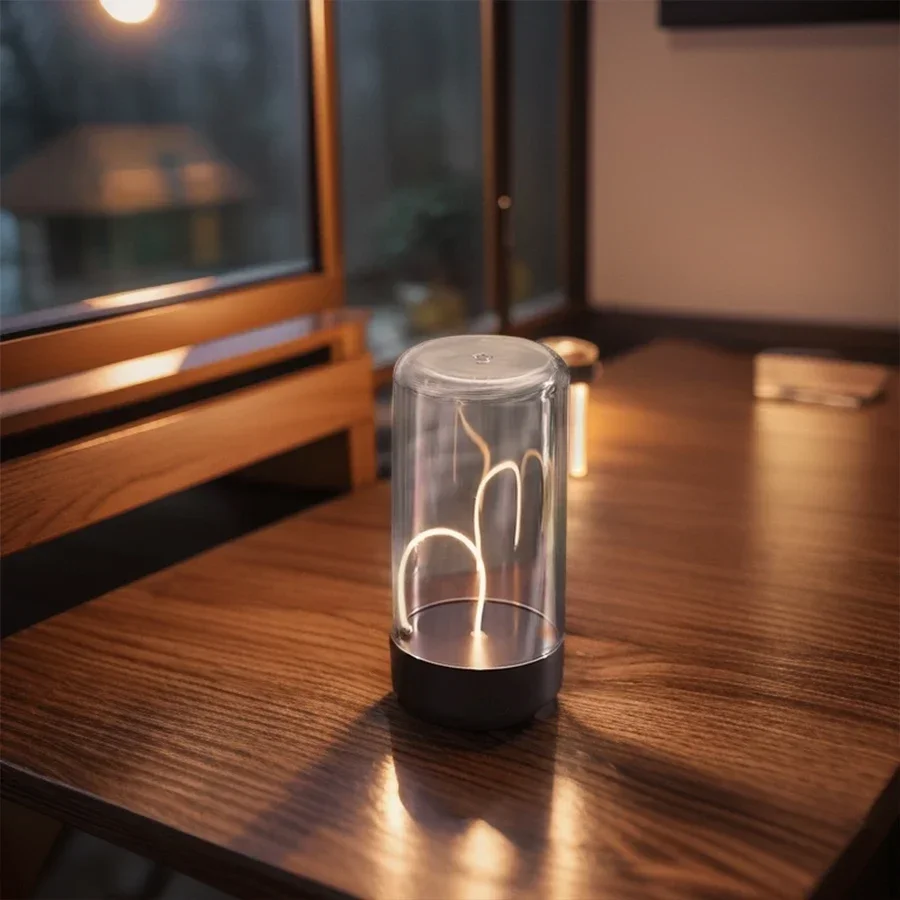 1 novela y interesante diseño magnético de carga USB, luz nocturna LED portátil y respetuosa con el medio ambiente para exteriores, regalo de Navidad