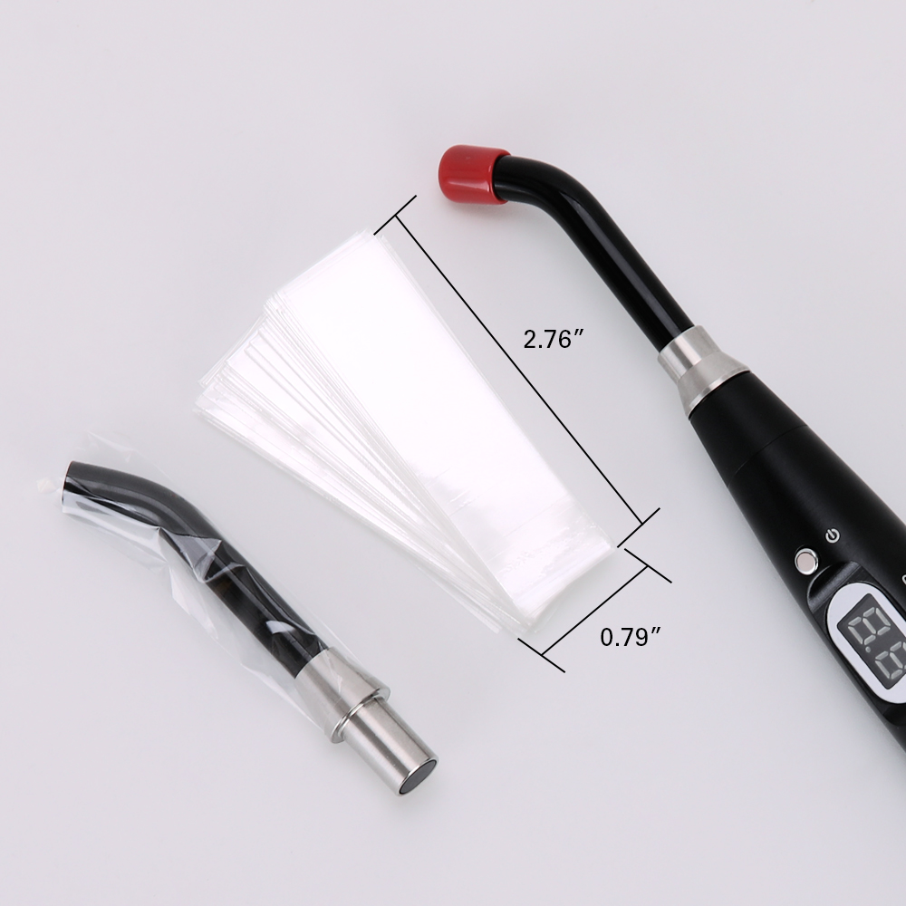 200pcs/Box JOY DENTAL Disposable Plastic LED Curing Light Guide Sleeve Dental Light Curing Head Covers Protective Film 18*67mm