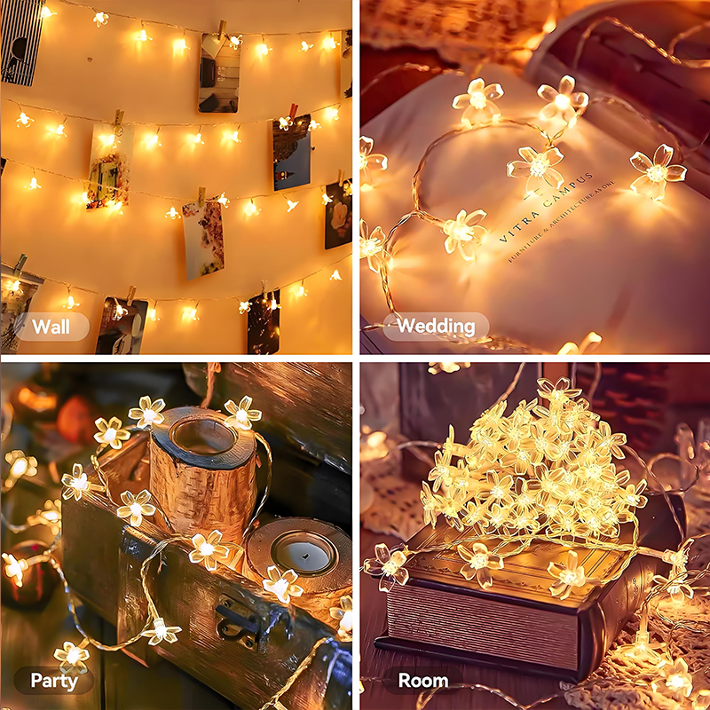 3-10M Warm White Cherry blossom light string led fairy string lights for Wedding Party Indoor garden home Decorations