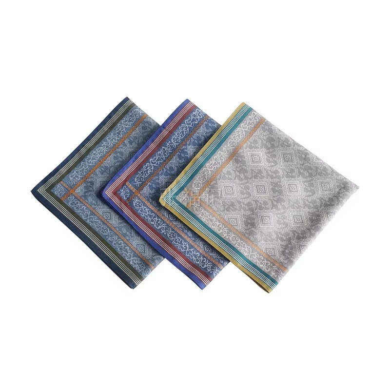 Herren-Taschentuch, Jacquard-Taschentuch, Baumwollgarn, Web-Jacquard-Taschentuch, weich, schweißabsorbierend, dick, elegant