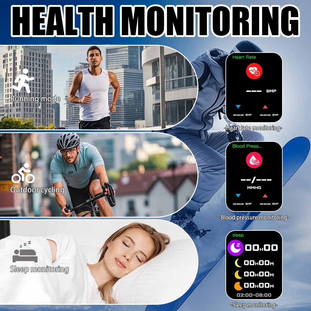 LAXASFIT Nowy Smartwatch Bluetooth Rozmowy Monitorowanie Tętna Monitor Snu Bluetooth Smartwatch Prezenty dla Kobiet i Mężczyzn