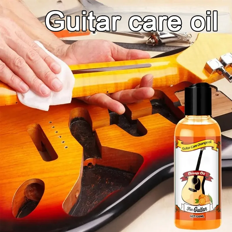 Gitarrenpflegeöl, Reiniger, Gitarren-Griffbrettöl, polnisches Reinigungsset, tragbares Gitarrenpflegeöl mit Reinigungstuch, Zubehör